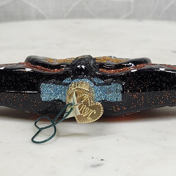 Old World Christmas Monarch Butterfly Ornament Glass Dark Halloween Witchy Decor - Picture 2 of 15